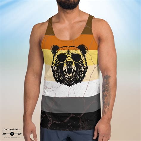Grunge Gay Bear Pride Flag Tank Top International Bear Brotherhood Gay Bear Flag Lgbt Pride