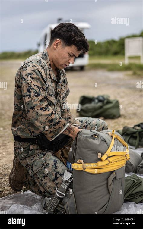 Us Marine Corps Cpl Benjamin Nutting A Parachute Rigger With 3rd