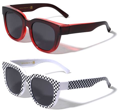 Pairs Women Round Polarized Fit Over Sunglasses Wear Over