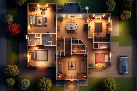 Premium Ai Image Dream House Floor Plan In Sharp Focus In Perfect Focus