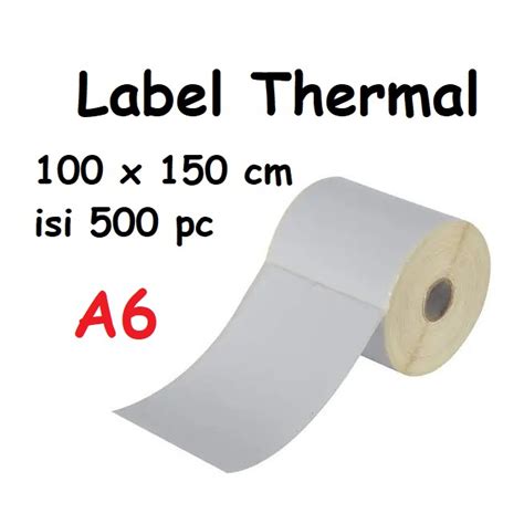 Jual Print Resi Thermal Label Sticker Roll Ukuran A X Mm Isi