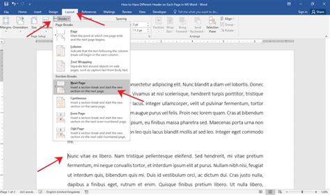 How to Have a Different Footer on Each Page in MS Word - OfficeBeginner