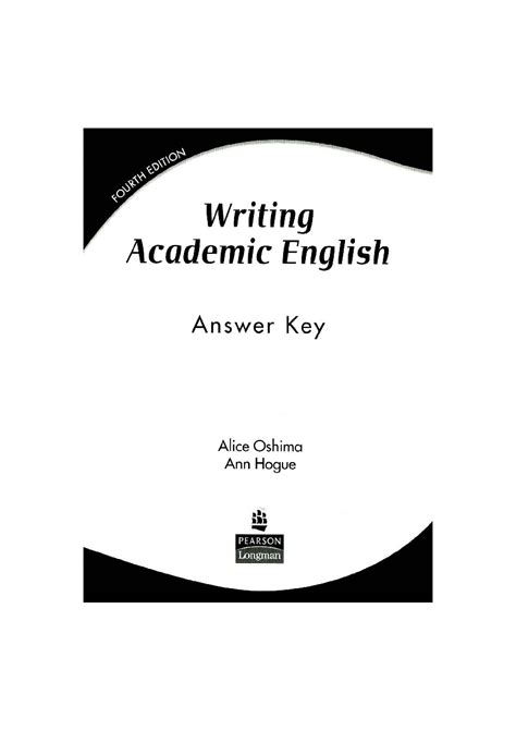 Writing Academic English Answer Key Alishe Oshima Pdfcoffee