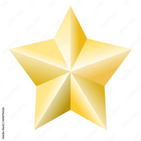 1 Gold Star Big One Star Stock Vector Adobe Stock