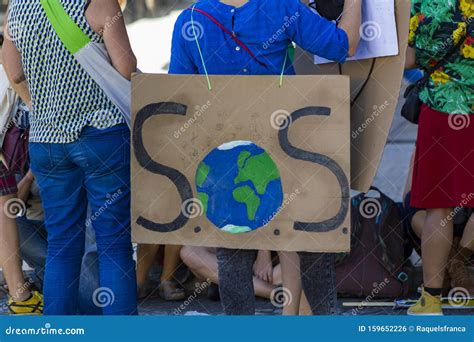 Climate Change Protest Sign Stock Photo - Image of crisis, nature ...