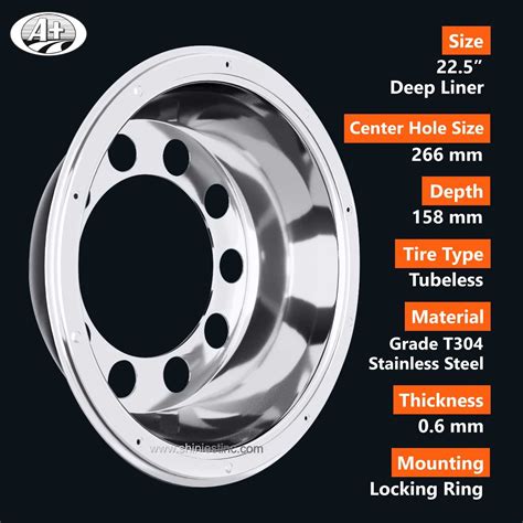 31225r A 225＂stainless Steel Deep Wheel Liner For Trucksbuses｜wheel