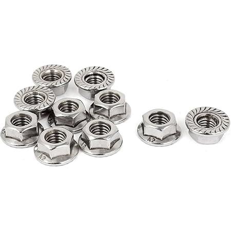 Amazon Hhy M X Mm Stainless Steel Serrated Hex Flange Lock