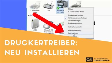 Druckertreiber Neu Installieren TUTORIAL YouTube