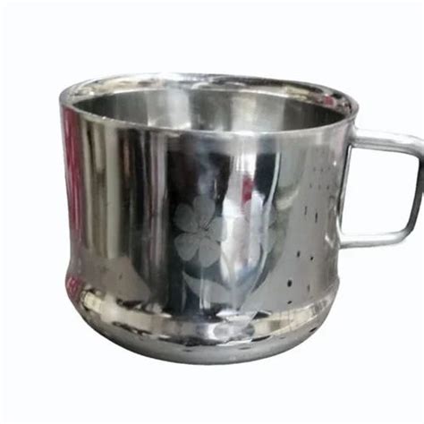 Silver Capacity Ml Stainless Steel Double Wall Tea Cup Set For