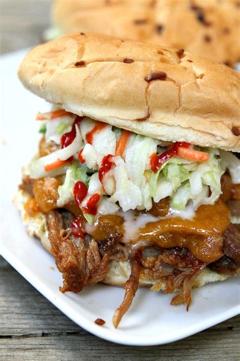 Slow Cooker Sweet And Spicy Pulled Pork Sandwiches Recipe Girl