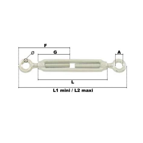 Tendeur En Acier Anneaux Anneaux M6 CMU 140KG Binder Jenny