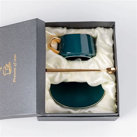 Креативные золотые наборы кофейных чашек в европейском стиле, маленькая ...