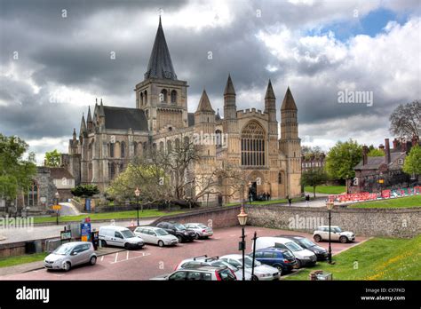 Rochester Cathedral Rochester Kent England Uk Stock Photo Alamy