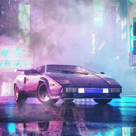 Outrun Visuals on Instagram: “Countach ⚡@thedizzyviper” | Retro artwork ...