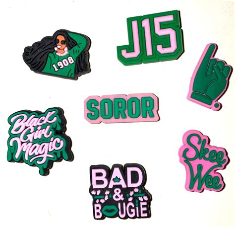 Alpha Kappa Alpha Croc Charms Etsy