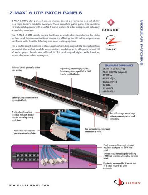 Siemon Max Series Patch Panel Informacionpublica Svet Gob Gt