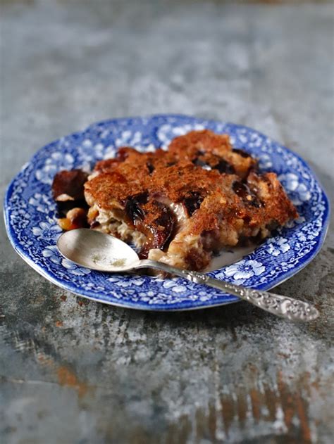 pieczona owsianka ze sliwkami facet  kuchnia