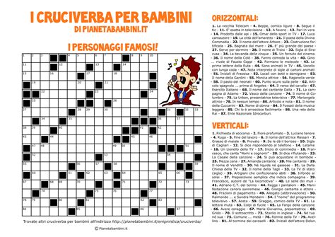 15 Cruciverba Per Bambini Di 8 10 Anni Da Stampare In Pdf Artofit