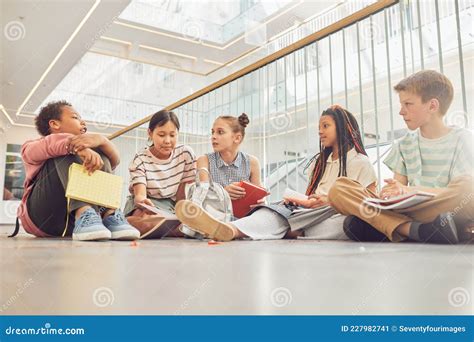 Kids Sitting On Floor In School Stock Image Image Of Studying