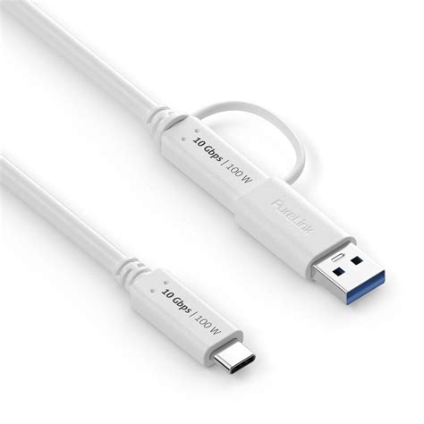 Usb C Auf Usb C Kabel Mit Usb A Aufsatz Gen X A G Dp Alt