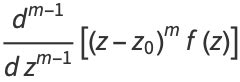 Complex Residue From Wolfram Mathworld