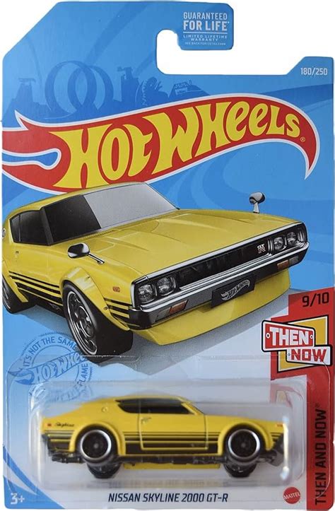 Amazon Hot Wheels Nissan Skyline 2000 GT R Then And Now 9 10 Yello Toys Games