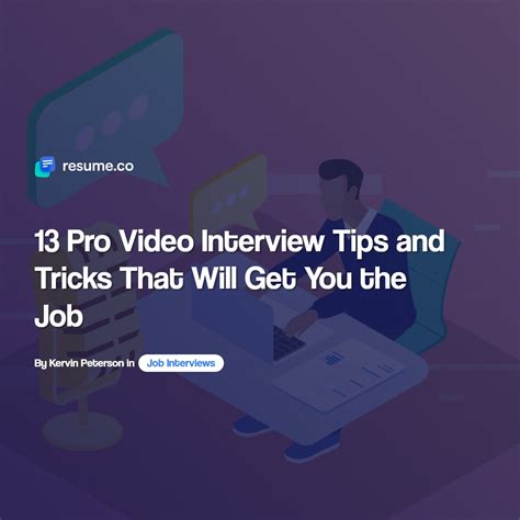 pro video interview tips  tricks      job