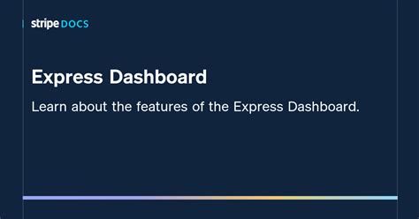 Express Dashboard | Stripe Documentation