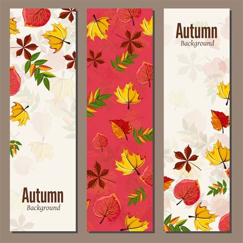 Premium Vector Autumn Banner Collection