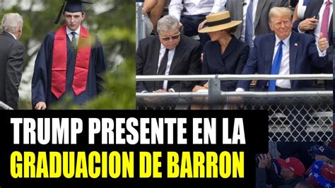 Trump y Melania asisten a la Graduación de Barron en Florida