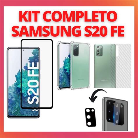 Kit Completo Samsung Galaxy S20 Fe Película 3d Frontal Capa Anti