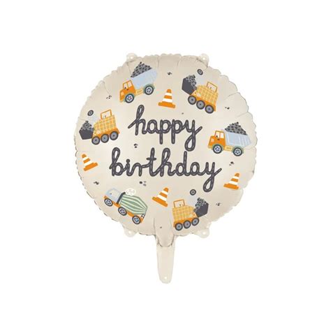 Ballon Chantier Happy Birthday En Aluminium