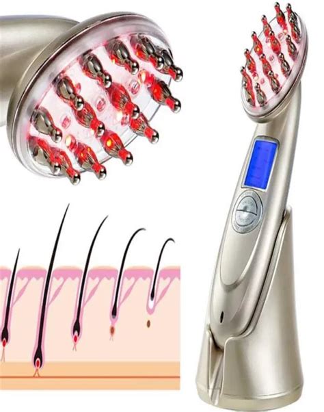 Peigne De Massage Pour La Croissance Des Cheveux Au Laser RF Thérapie