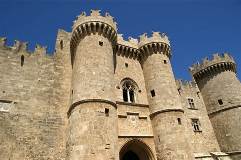 Rhodes Medieval Knights Castle (Palace), Greece Stock Image - Image of ...