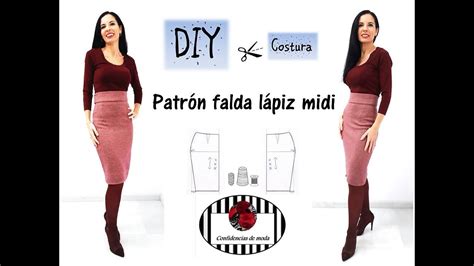 Patrón falda lápiz midi DIY Costura YouTube