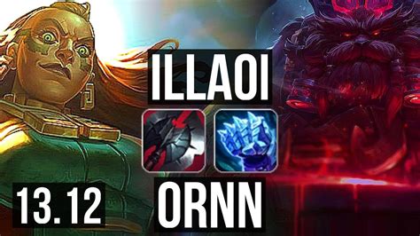 Illaoi Vs Ornn Top 6 0 2 6 Solo Kills 1 2m Mastery Dominating