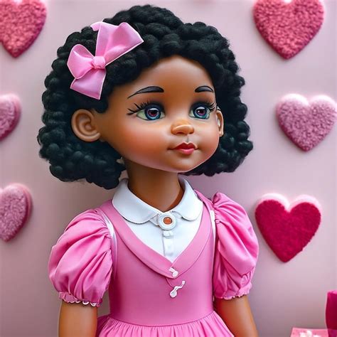 Premium AI Image Beautiful Doll With Pink Dress