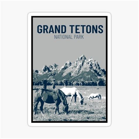 Grand Tetons National Park Sticker For Sale By MightBeFoxes Redbubble