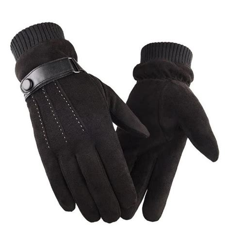 Gants Hiver Chaud Cran Tactile Thermiques En Suede Doublure Polaire