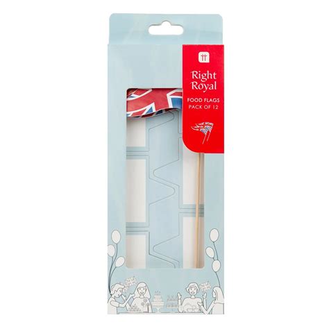 Flags 12 Union Jack Flags And 6 Food Labels Paper The Big Kitchen