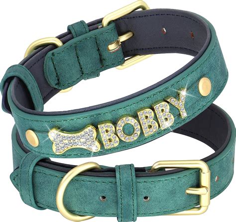 Pet Artist Personalisiert Leder Kristall Hundehalsband Mit Bling Name