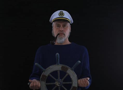 Premium Photo Portrait Of An Old Bearded Ship Captain