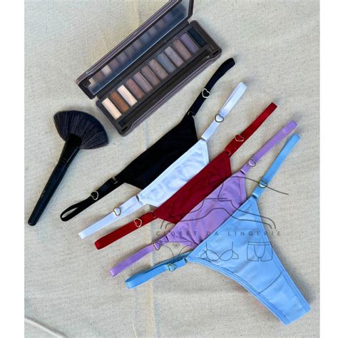 Kit 5 Calcinhas Asa Delta Regulagem Lateral String Fio Duplo Microfibra Sexy Lingerie Moda