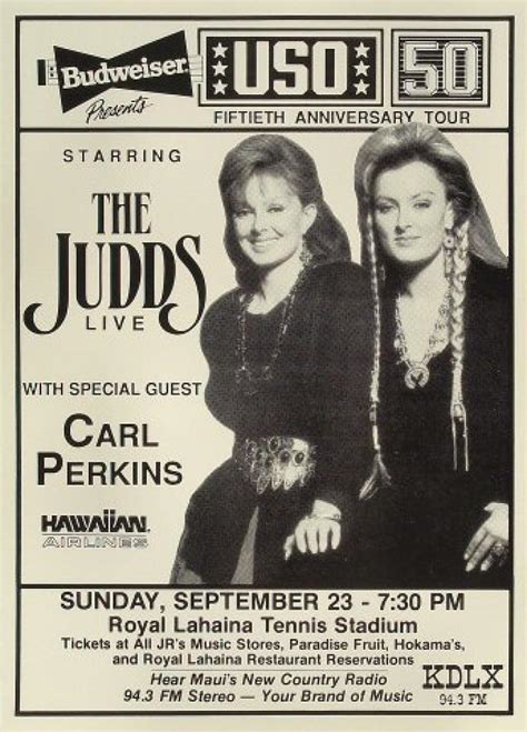 The Judds Vintage Tickets at Wolfgang's