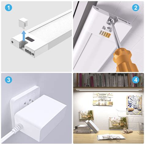 Wobane Under Cabinet Lighting Inch Plug In Led Counter Light Bar