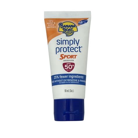 Buy Banana Boat Simply Protect Sport Spf50 Sunscreen Lotion 90ml Online