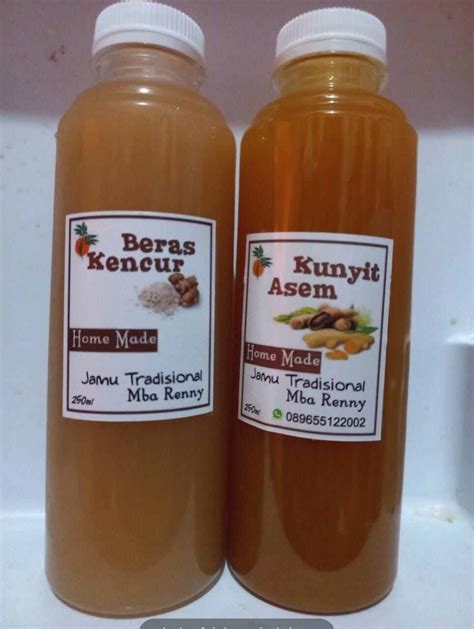 Jamu Tradisional Kunyit Asem Beras Kencur Jahe Latte Dan Temulawak