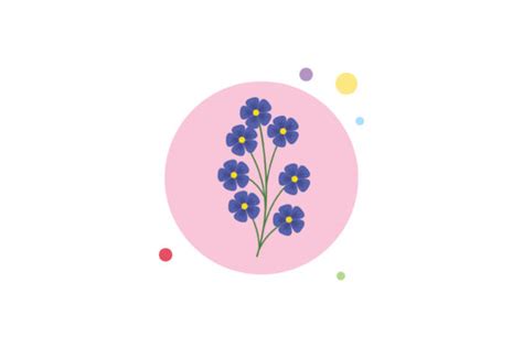 Spring Flower 7 Circle Bubble Icon Graphic By Raysaozora · Creative Fabrica