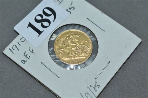 1910 Sydney Mint Gold Half Sovereign - Coins - Numismatics, Stamps & Scrip