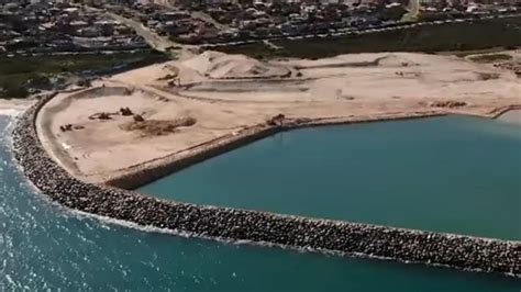 Ocean Reef Marina Outer Breakwater Wall Completed Iconic Coastal Pool